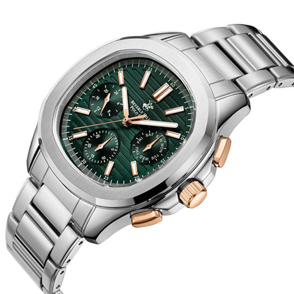 Beverly Hills Polo Club Multifunction Green Dial Silver Watch - BP3212X.371 Kiwi Watches