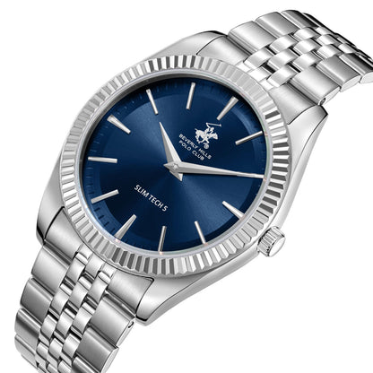 Beverly Hills Polo Club Slim Tech 5 Blue Dial Silver Watch - BP3830X.390 Kiwi Watches
