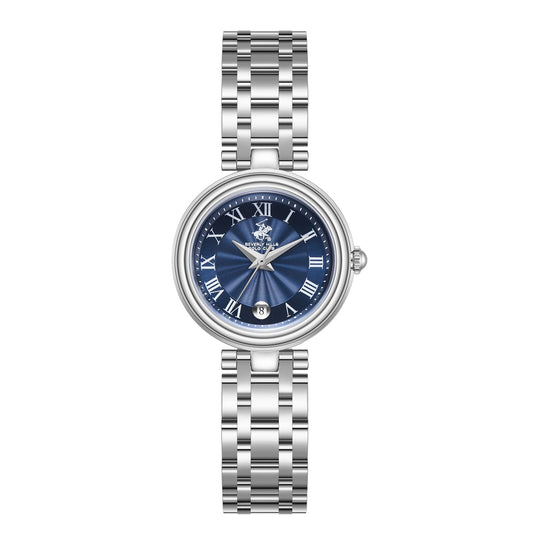 Beverly Hills Polo Club Roman Numeral Blue Dial Silver Watch - BP3838X.390 Kiwi Watches