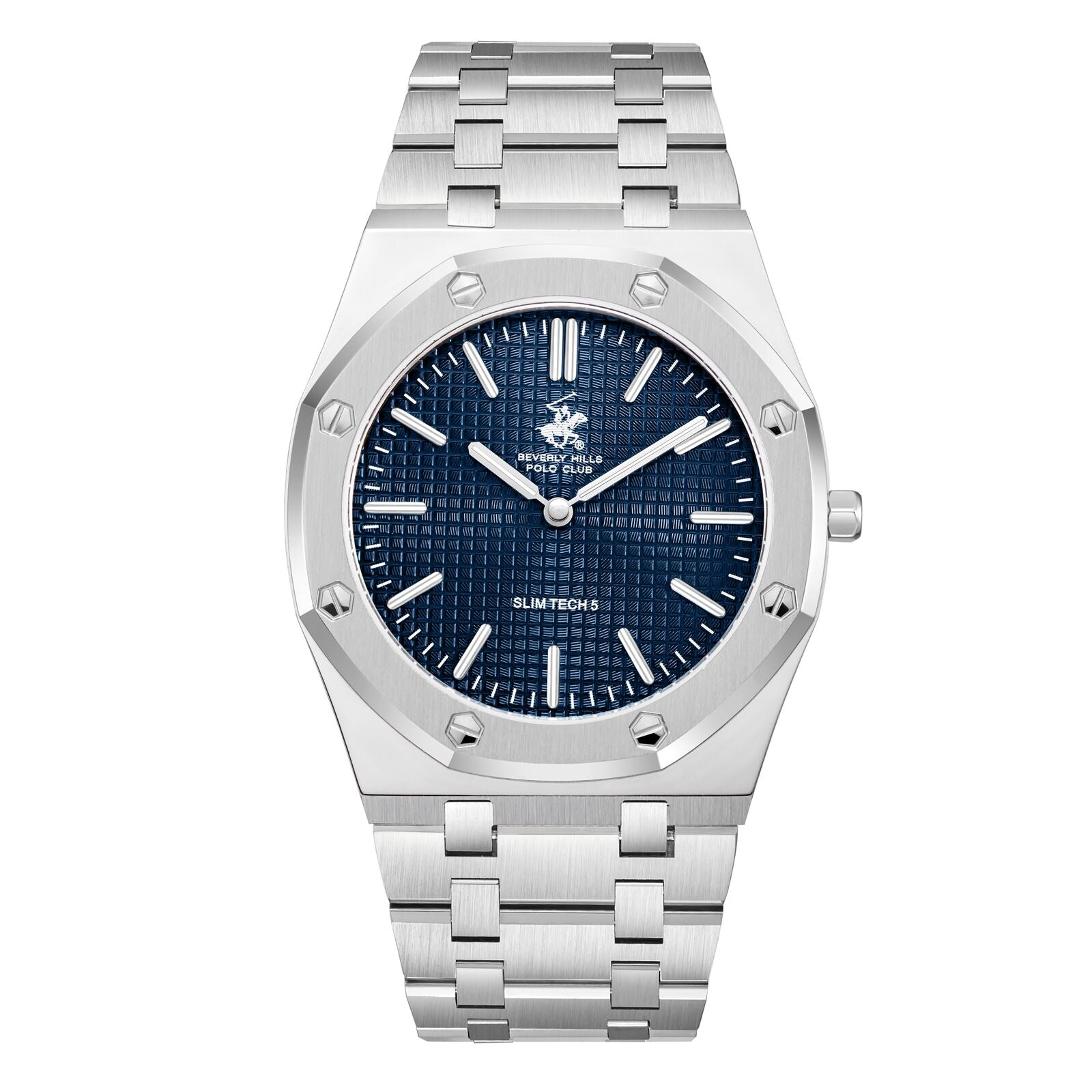 Beverly Hills Polo Club Slim Tech 5 Blue Dial Silver Watch - BP3825X.390 Kiwi Watches