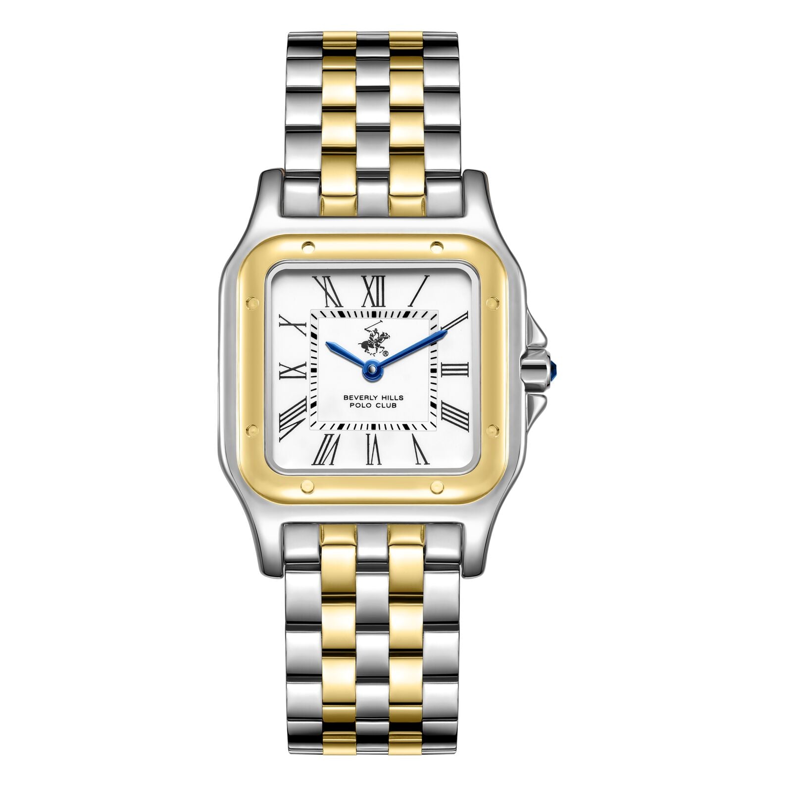 Beverly Hills Polo Club Blue Steel Two-Tone Square Watch - BP3824C.230 Kiwi Watches