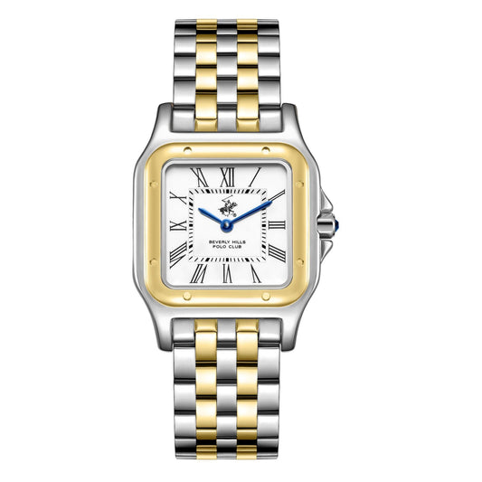 Beverly Hills Polo Club Blue Steel Two-Tone Square Watch - BP3824C.230 Kiwi Watches