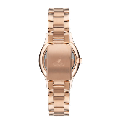 Beverly Hills Polo Club Rose Gold Silver Sunray Dial Watch – BP3286X.430 Kiwi Watches