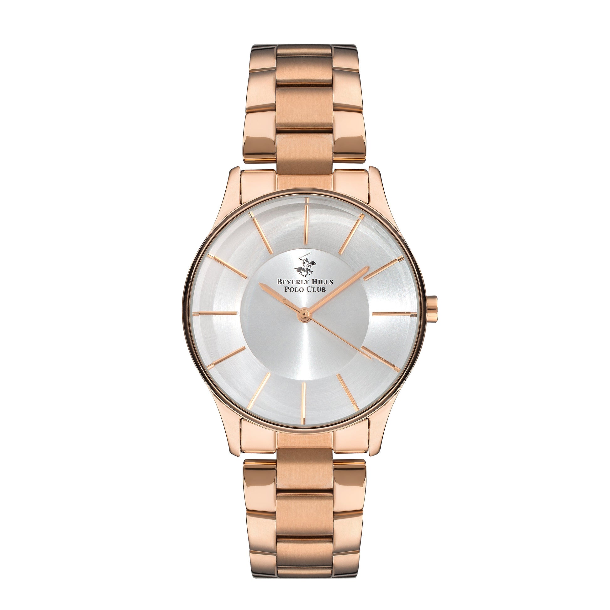 Beverly Hills Polo Club Rose Gold Silver Sunray Dial Watch – BP3286X.430 Kiwi Watches