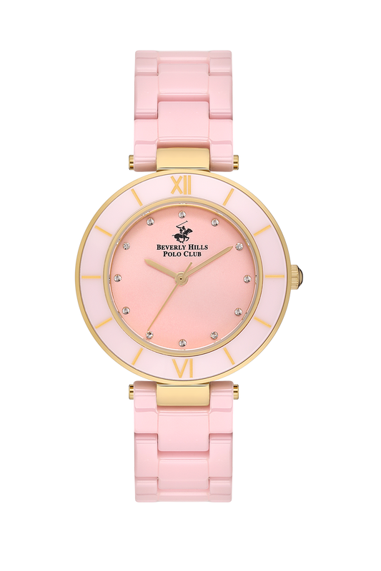 Beverly Hills Polo Club Ceramic All Pink Diamond Watch – BP3586X.180 Kiwi Watches