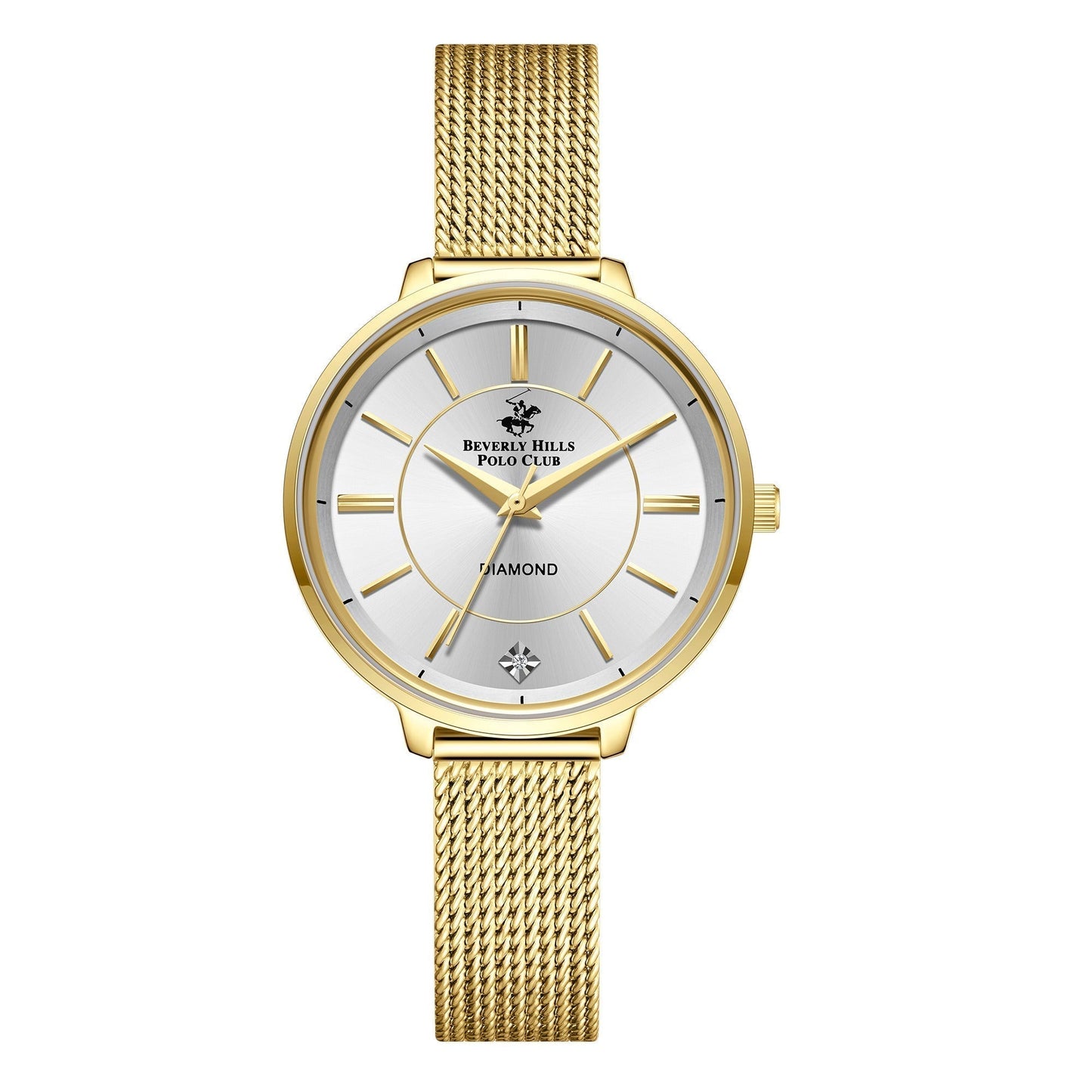 Beverly Hills Polo Club Gold Mesh Diamond Watch – BP3312X.130 Kiwi Watches