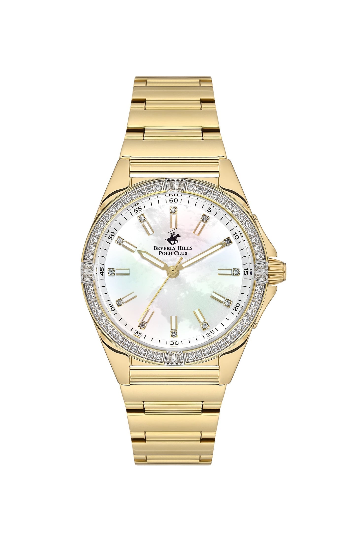 Beverly Hills Polo Club Mother Pearl Gold Diamond Watch – BP3587C.120 Kiwi Watches