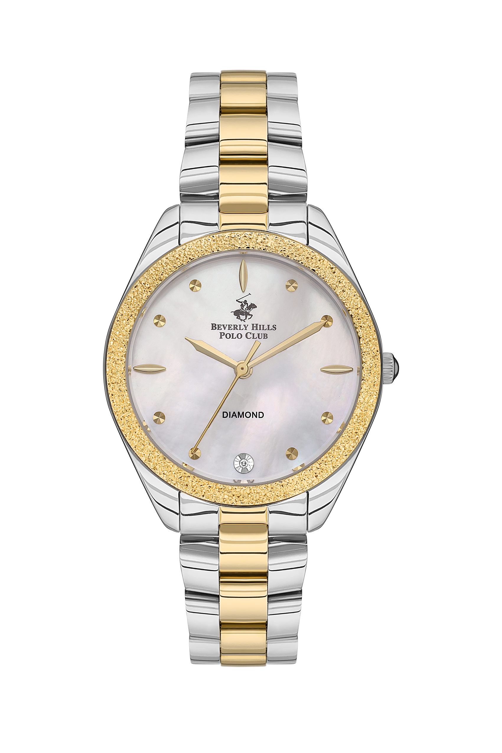 Beverly Hills Polo Club Mother Pearl Two-Tone Diamond Watch BP3564C.220 Kiwi Watches