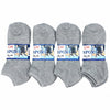 (12 Pairs) Thin Ankle Socks - GREY - M7-11/ W8-12