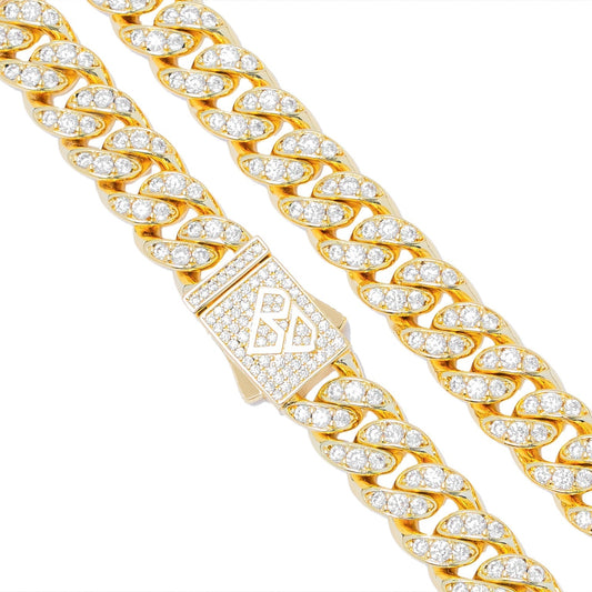 Big Daddy 10MM Iced Out Cuban Link Gold Chain The Watches Men