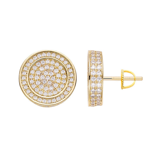 Big Daddy All Diamond Pave Round Earring The Watches Men