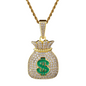 Big Daddy Iced Out Money Bag Men's Pendant Necklace The Watches Men