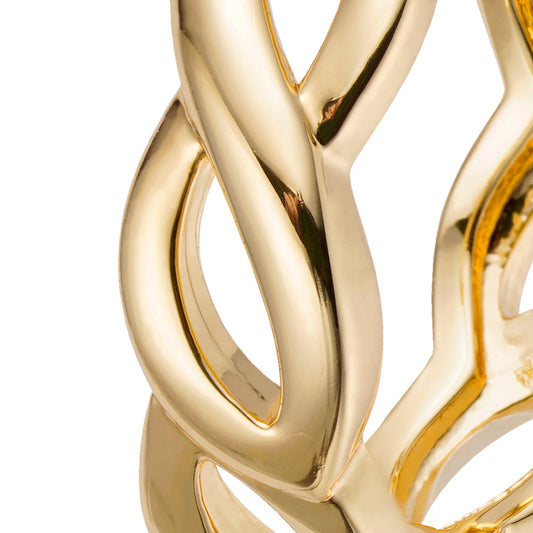 Big Daddy Intertwined Hollow Gold Hoops Earring The Watches Men