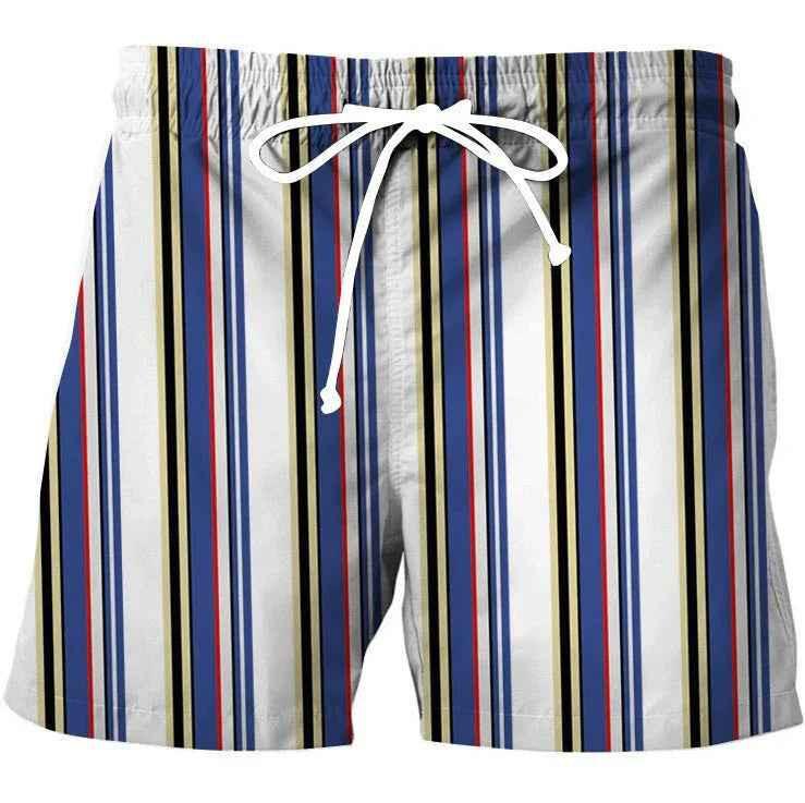 Retro Striped Shorts: Classic Men's Vintage Fashion