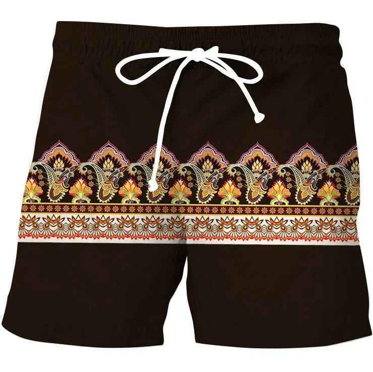 Retro Striped Shorts: Classic Men's Vintage Fashion