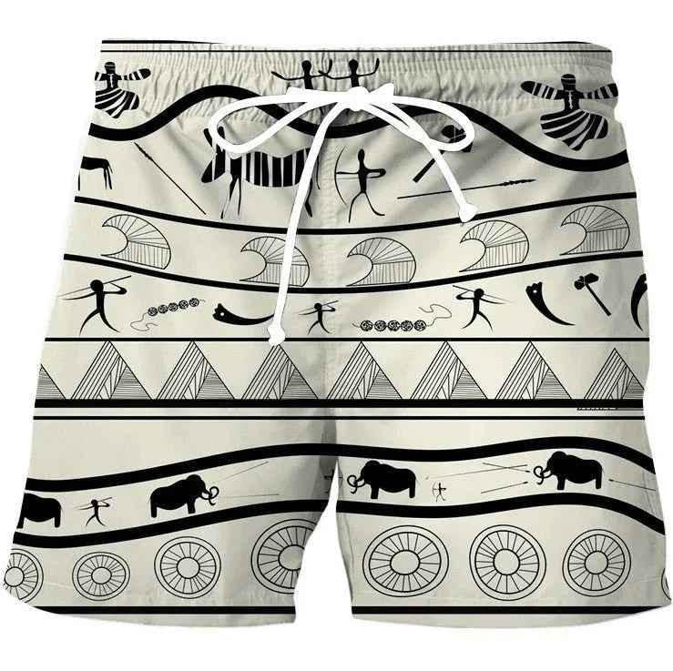 Retro Striped Shorts: Classic Men's Vintage Fashion