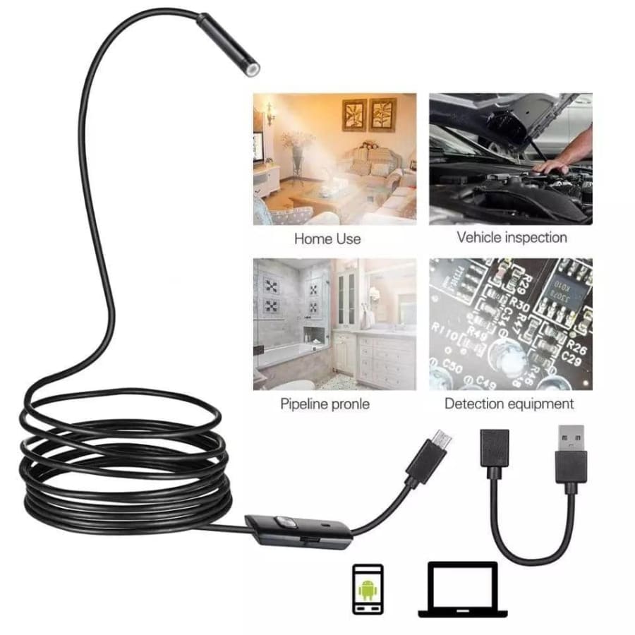 Borescope / Endoscope Camera - Android (Type C, Micro USB & Computer USB Ports) 9eight5