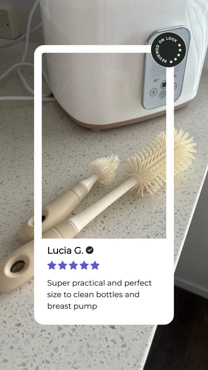 Silicone Bottle Brush Set 3-Pack - For Bottles, Teats & Straws