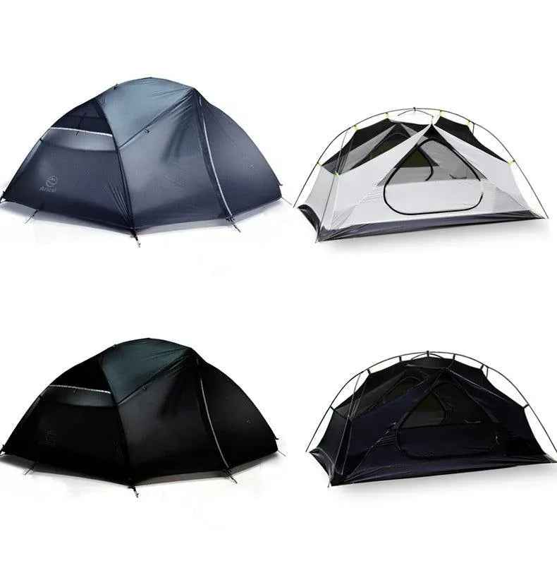 Four Season Double Layer Camping Tent - 2-3 Person Aluminum Pole Waterproof Tent
