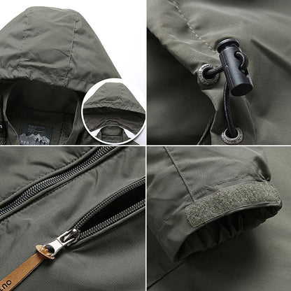 Men's Waterproof Sports Jacket — Power Bank Pocket & Cable Port | Spring & Autumn Outdoor