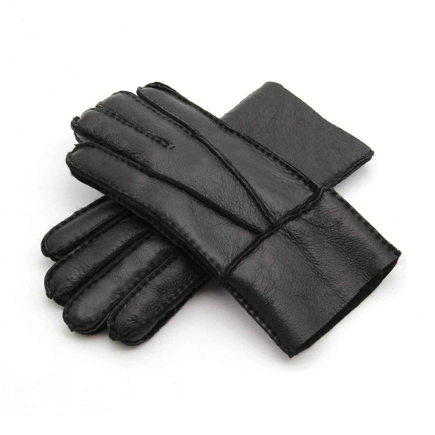Genuine Leather Gloves - Warm Sheepskin for Men