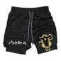 Anime Print Double Layer Casual Shorts