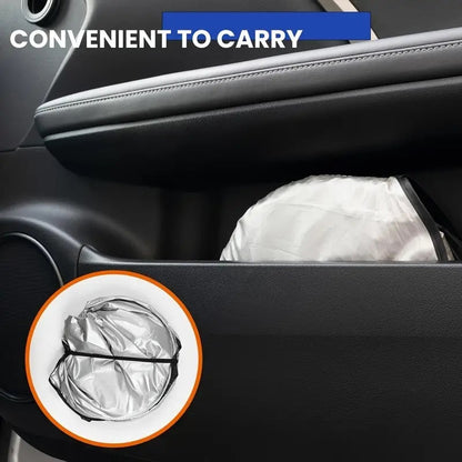 Large Silver Car Sunshade Foldable Double-Circle dealonline.co.nz