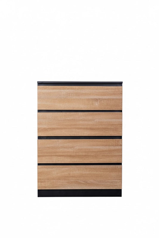 Camie Chest of 4 Drawers Black sue-e furniture