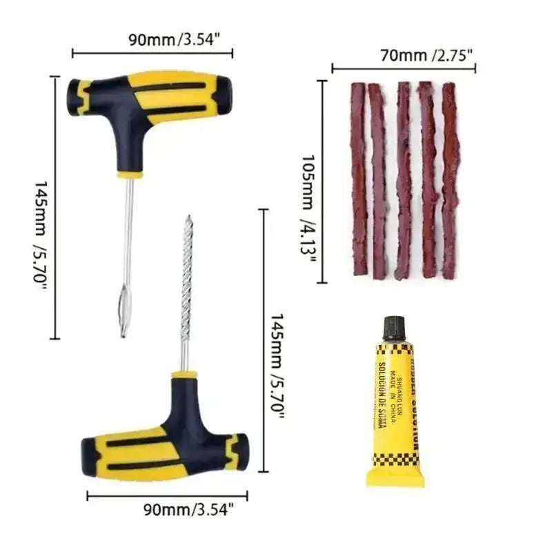 Car Tyre Repair Kit with Durable Strips & Super Glue Habicare