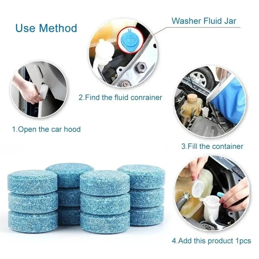 Car Windscreen Cleaner - Effervescent Tablets (available in different quantities) Habicare