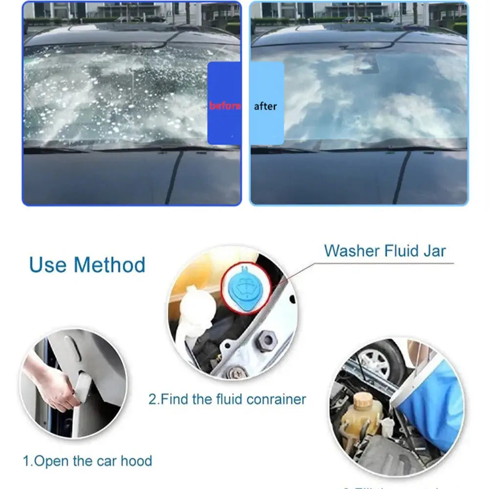 Car Windscreen Cleaner - Effervescent Tablets (available in different quantities) Habicare