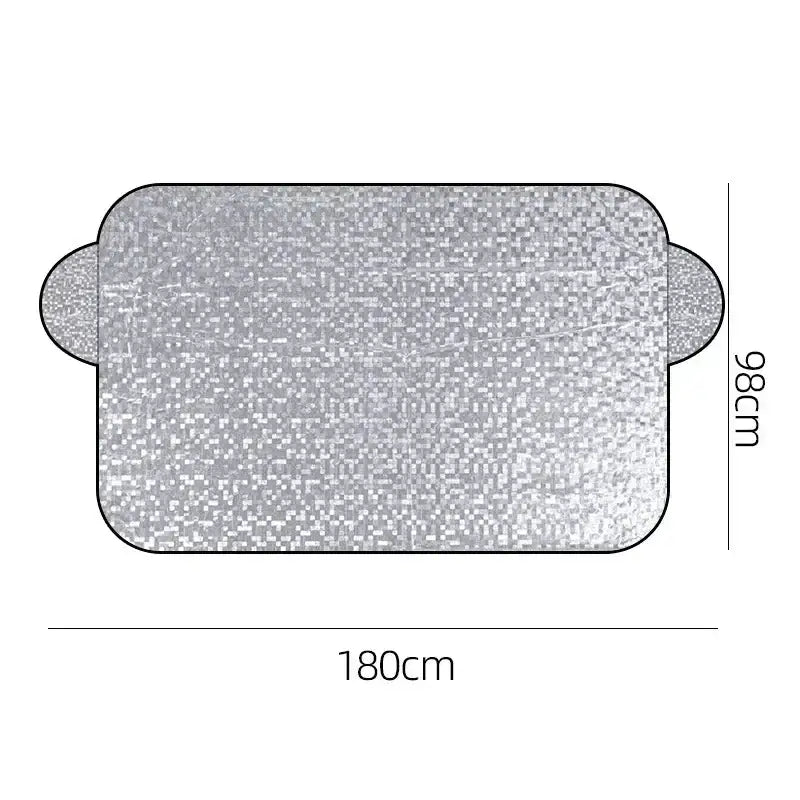 Car Windshield Snow & Ice Protector – Front/Rear Winter / Sunshade Cover Habicare