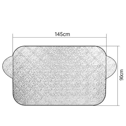 Car Windshield Snow & Ice Protector – Front/Rear Winter / Sunshade Cover Habicare