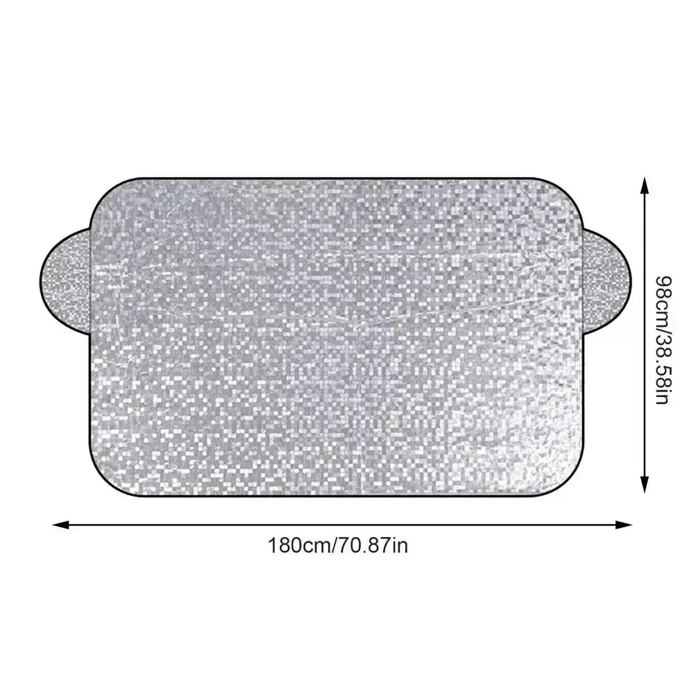 Car Windshield Snow & Ice Protector – Front/Rear Winter / Sunshade Cover Habicare