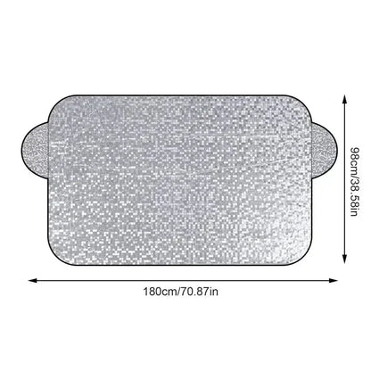 Car Windshield Snow & Ice Protector – Front/Rear Winter / Sunshade Cover Habicare