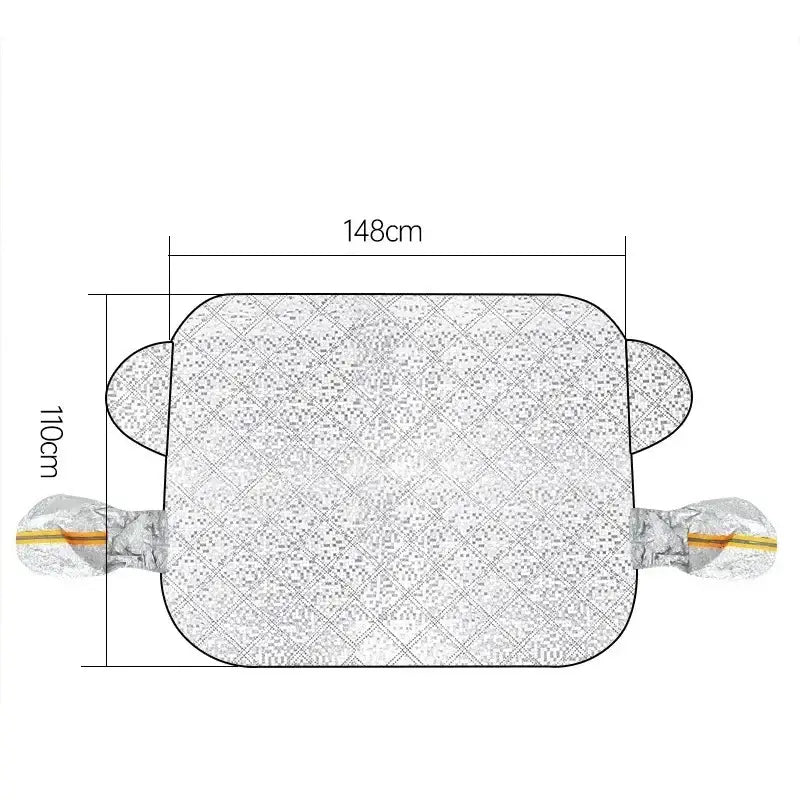 Car Windshield Snow & Ice Protector – Front/Rear Winter / Sunshade Cover Habicare