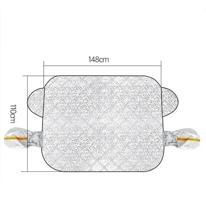 Car Windshield Snow & Ice Protector – Front/Rear Winter / Sunshade Cover Habicare