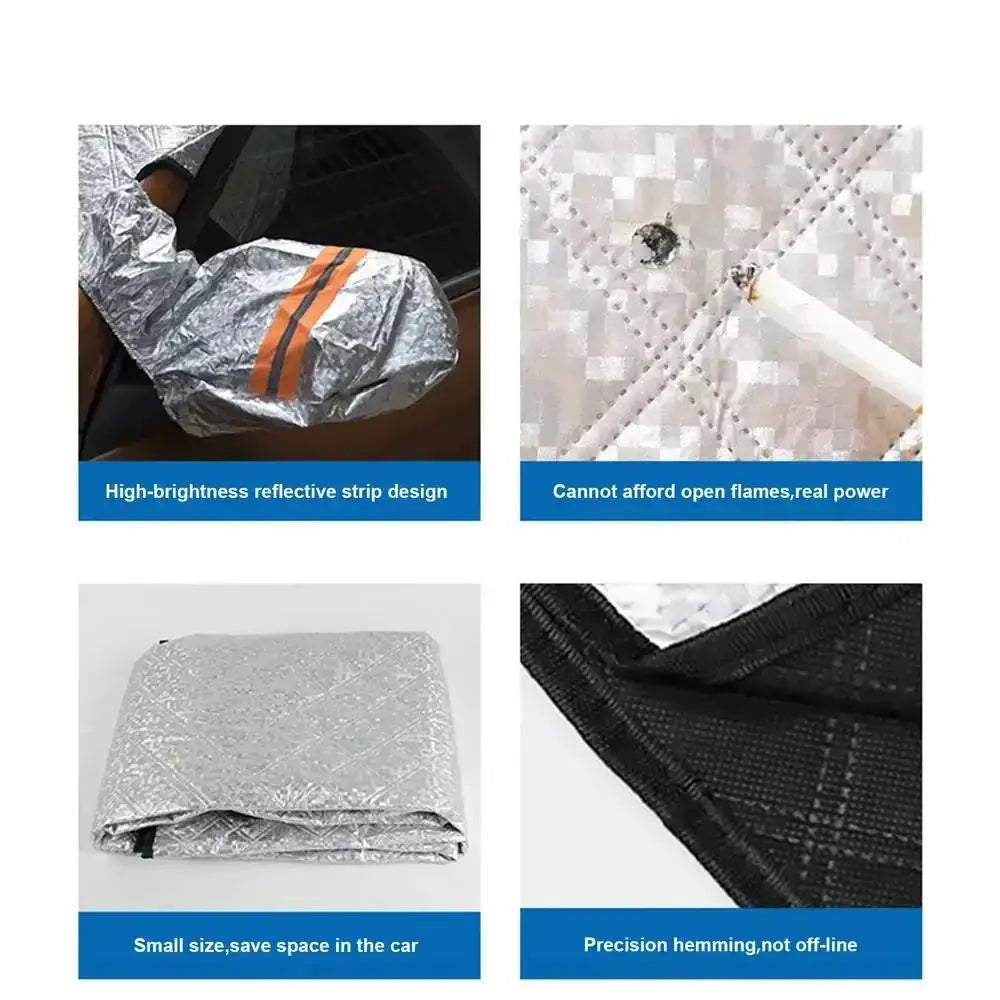 Car Windshield Snow & Ice Protector – Front/Rear Winter / Sunshade Cover Habicare