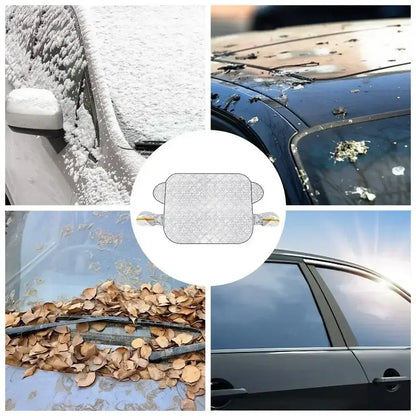 Car Windshield Snow & Ice Protector – Front/Rear Winter / Sunshade Cover Habicare