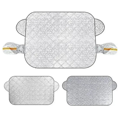 Car Windshield Snow & Ice Protector – Front/Rear Winter / Sunshade Cover Habicare