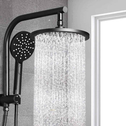 Cefito 9'' Rain Shower Head Set Handheld Round High Pressure Black