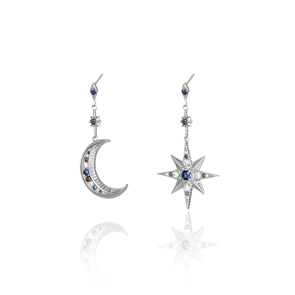 CELESTE MOON & STAR STUDS-2