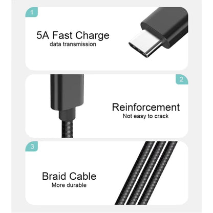 Type C to Type C (2m) Charger Cable For Samsung Devices (Black) 9eight5