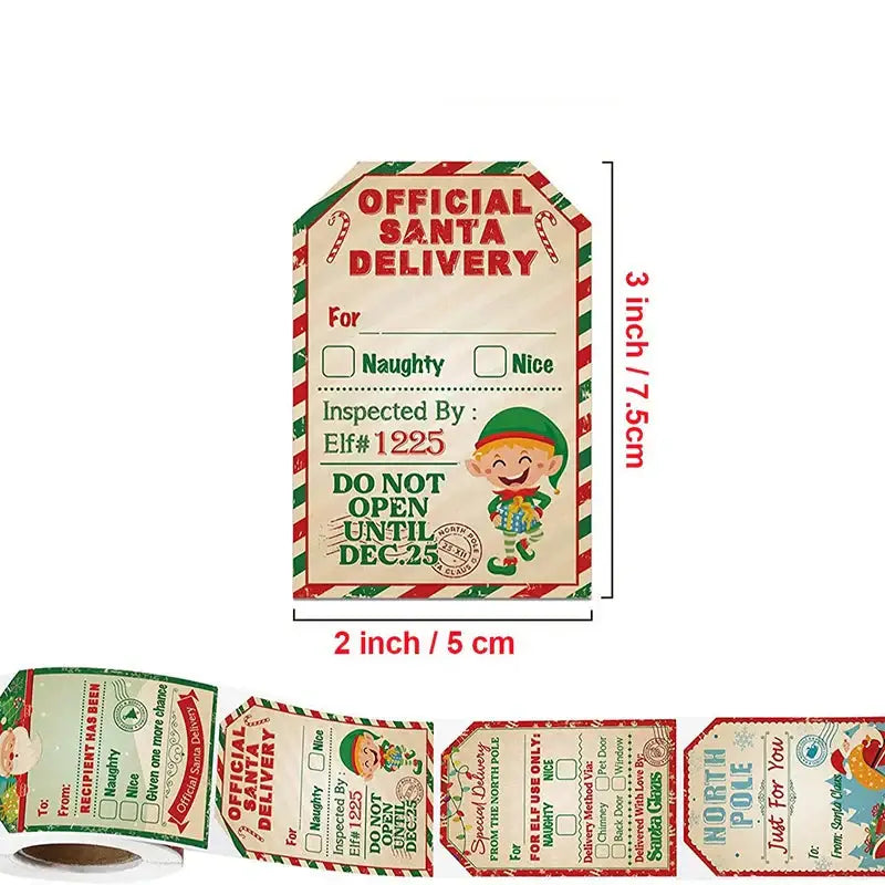 Christmas Gift Labels (200pcs) Habicare