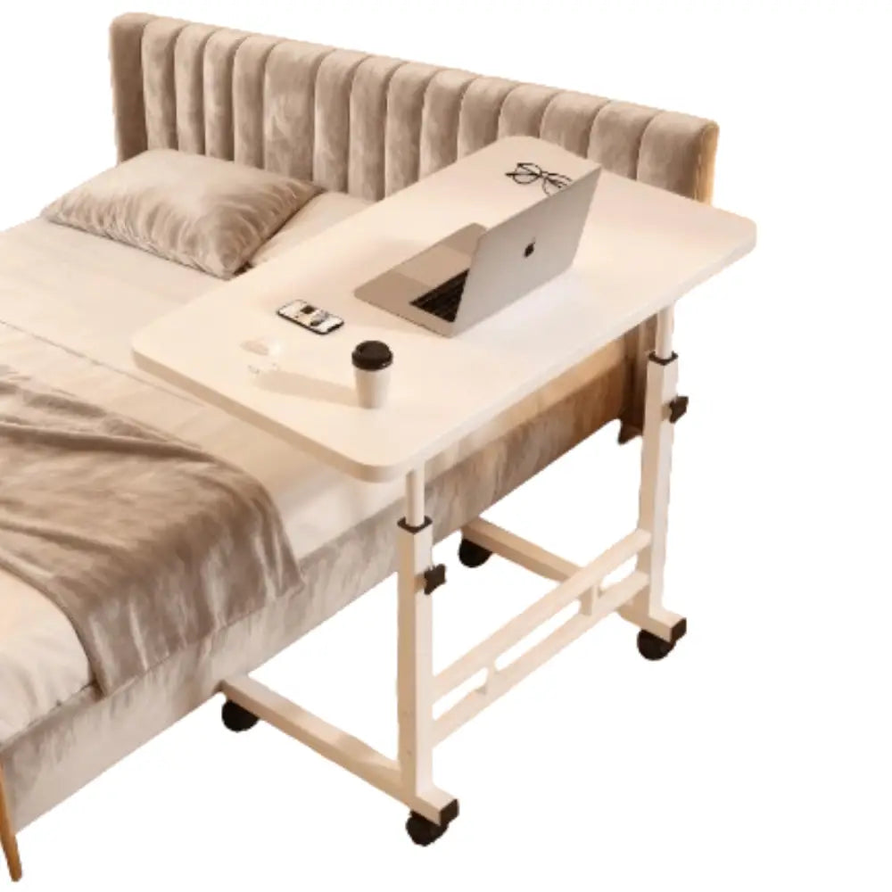 Compact Adjustable Bedside Work Desk with a 4-Wheel Mobile Design Habicare