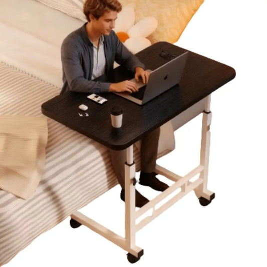 Compact Adjustable Bedside Work Desk with a 4-Wheel Mobile Design Habicare