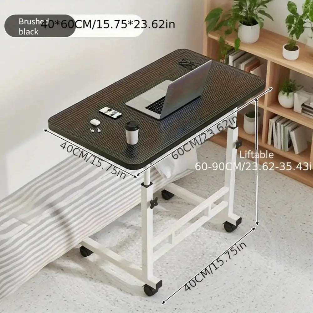 Compact Adjustable Bedside Work Desk with a 4-Wheel Mobile Design Habicare