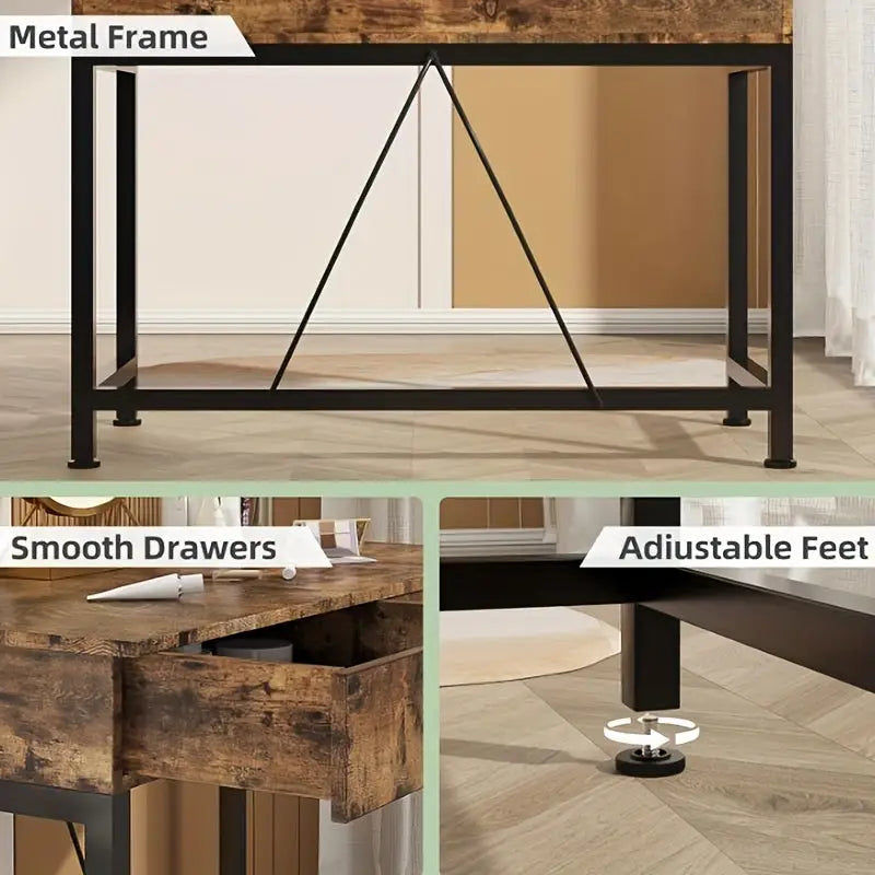 Computer Desk with Drawers (3 colours available) Habicare