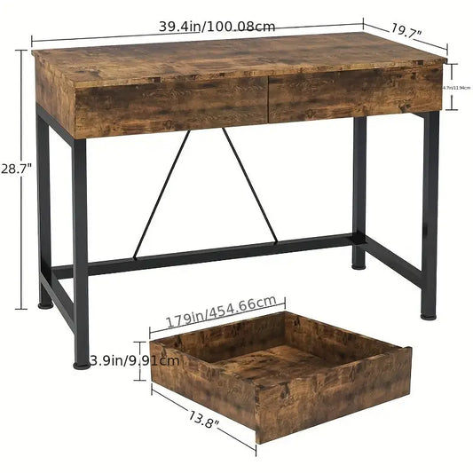 Computer Desk with Drawers (3 colours available) Habicare