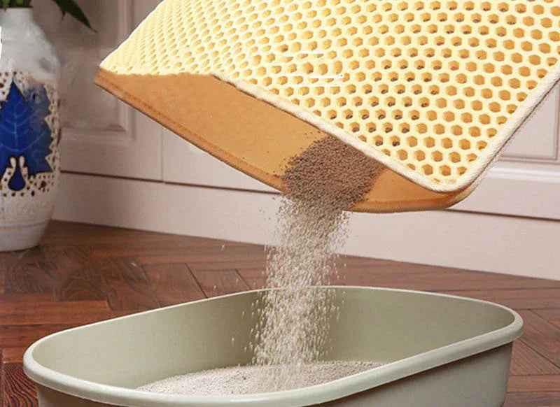 Cool Kitty Cat Litter Mat for cats, featuring a textured surface to trap litter and keep floors clean.